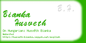 bianka husveth business card