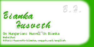 bianka husveth business card